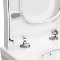 VitrA Valarte Klozet kapağı 124-003R009 Duroplast - üstten sıkmalı - yavaş kapanır - kolay sök-tak - metal menteşeli - beyaz - 3