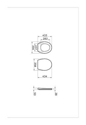 VitrA Universal Klozet kapağı 109-003-909 Üstten sıkmalı - yavaş kapanır - kolay sök-tak - plastik menteşeli - beyaz - 3