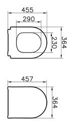 VitrA Universal Klozet kapağı 110-003-009 Slim - duroplast - üstten sıkmalı - yavaş kapanır - metal menteşeli - beyaz - 5