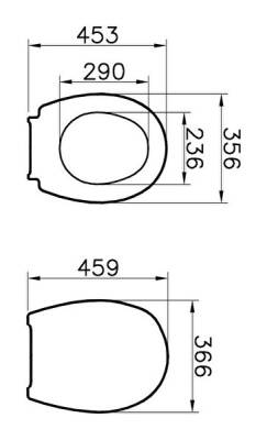 VitrA Universal Klozet kapağı 115-003-003 Duroplast - alttan sıkmalı - metal menteşeli - beyaz - 3