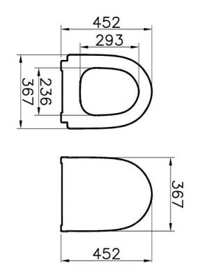VitrA Sento Klozet kapağı 120-003-009 Slim - duroplast - üstten sıkmalı - yavaş kapanır - metal menteşeli - beyaz - 5
