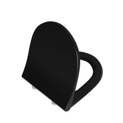 VitrA Sento Klozet kapağı 130-070-009 Slim - duroplast - üstten sıkmalı - yavaş kapanır - metal menteşeli - siyah - 1