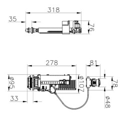 VitrA İç takım 330B2010 3/6 lt - alttan su girişli - 2