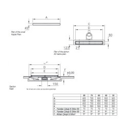 VitrA 5701352 Style V-Flow DK300 50 Cm Duş Kanalı - Mat - Yandan - 2