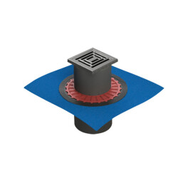 VitrA 59980112000 Style DK800 15cm Kare Yalıtımlı Yer Süzgeci - Mat Krom Alttan- 5607323 - VitrA