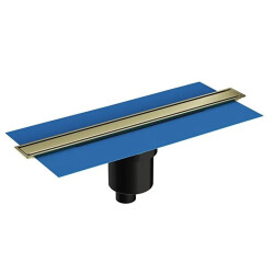 VitrA 59980560000 Eco Flow DK100 40cm Duş Kanalı - Parlak Altın Alttan - VitrA