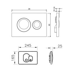 VitrA 711-1080 Kumanda Paneli Parlak Krom - 2