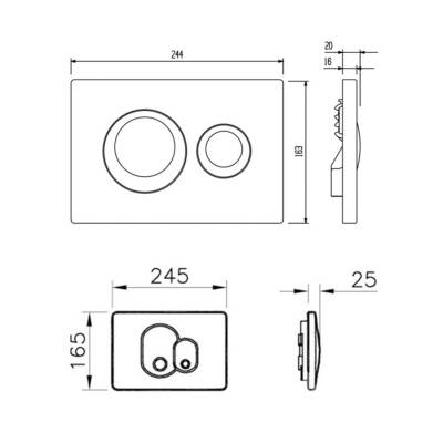 VitrA 711-1080 Kumanda Paneli Parlak Krom - 2