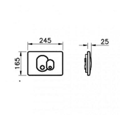 VitrA 711-1080 Kumanda Paneli Parlak Krom - 2