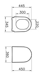 VitrA Nest Klozet kapağı 89-003-009 Duroplast - üstten sıkmalı - yavaş kapanır - metal menteşeli - beyaz - 4