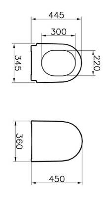 VitrA Nest Klozet kapağı 89-003-009 Duroplast - üstten sıkmalı - yavaş kapanır - metal menteşeli - beyaz - 4