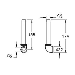 VitrA Ankastre Dirsek Grubu A42249 Krom - 2