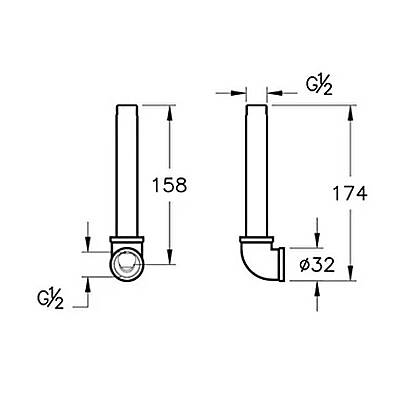 VitrA Ankastre Dirsek Grubu A42249 Krom - 2