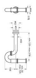 VitrA Lavabo/Eviye Sifonu A45117 P Tipi - 2