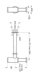 VitrA Origin Lavabo Sifonu A45123 T Tipi - Krom - 4