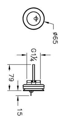 VitrA Lavabo Yuvarlak Süzgeci A45137 Sabit - Krom - 2