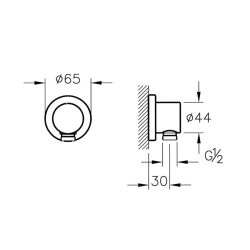 VitrA Ankastre El Duşu Çıkışı A4522323 Altın (1)