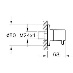 VitrA Ankastre Stop Valf A41458 Sıva Üstü Grubu - Krom - 2