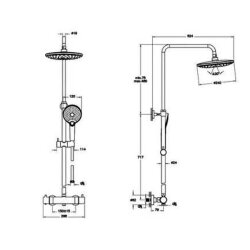 VitrA AquaHeat Bliss 240 2F Duş Sistemi A4720574 Soft Altın - 2