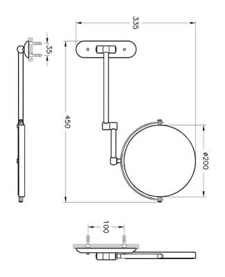 VitrA Arkitekta Makyaj Traş Aynası A44009 Krom - 3