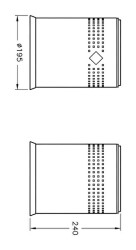 VitrA Arkitekta Çöp Kovası A44048 3 Lt. - Parlak Paslanmaz - 2