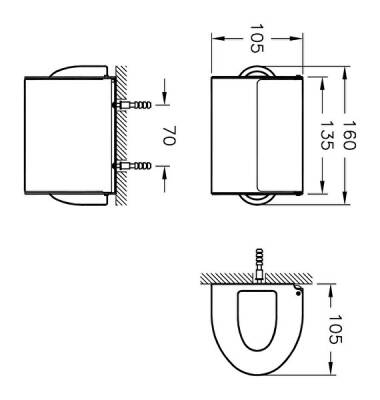 VitrA Arkitekta Tuvalet Kağıtlığı A44228 Parlak Paslanmaz Çelik - 4