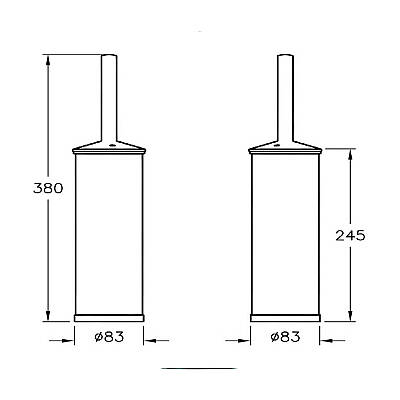 VitrA Arkitekta A44294 Tuvalet Fırçalığı Yerden - 2