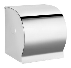 VitrA Arkitekta Tuvalet Kağıtlığı A44381 Kapaklı - Paslanmaz Çelik - 1