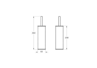 VitrA Arkitekta A44382 Kare Tuvalet Fırçası - 2