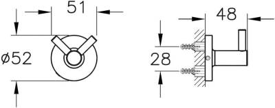 VitrA Base 100 A44116 İkili Askı , Krom - 2