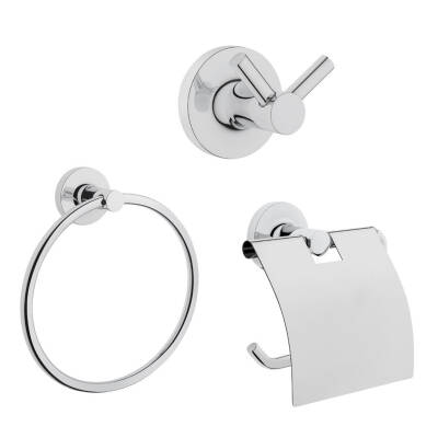 VitrA Base 100 A44202 Aksesuar Seti 3 Parça - Krom - 1