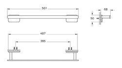 VitrA Base 600 Uzun Havluluk A44131 Krom - 3