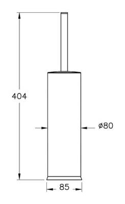 VitrA Base 300 Tuvalet Fırçalığı A4415536 Mat Siyah - 2