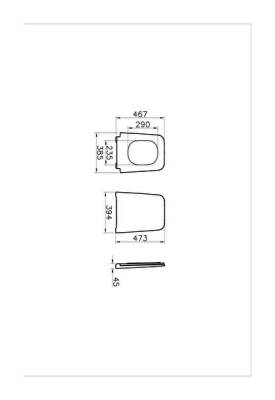 VitrA Equal Klozet kapağı 119-003R009 Slim - duroplast - üstten sıkmalı - yavaş kapanır - kolay sök-tak - metal menteşeli - beyaz - 4