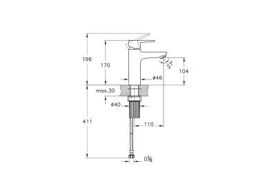 VitrA Flow Soft A43009 Lavabo Bataryası, Krom - 2