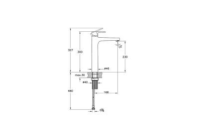 VitrA Flow Square A42936 Lavabo Bataryası, Krom - 2