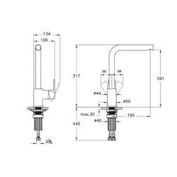 VitrA Flow Square A4339636 Eviye Bataryası, Mat Siyah - 3
