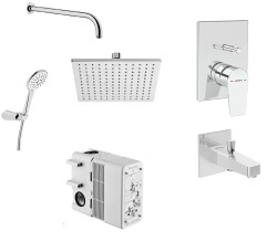 VitrA Flow Square A49305 Ankastre Duş Seti, Krom - VitrA