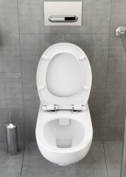 VitrA Universal Klozet kapağı 115-003-001 Duroplast - alttan sıkmalı - metal menteşeli - beyaz - 3