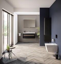 VitrA Frame Etajerli lavabo 5708B403-0001 Dikdörtgen - 85x54 cm - tek armatür delikli - su taşma delikli - Clean - beyaz - 2