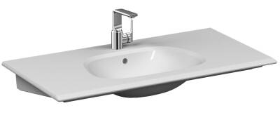 VitrA Frame Etajerli lavabo 5709B403-0001 Dikdörtgen - 105x50 cm - tek armatür delikli - su taşma delikli - Clean - beyaz - 1