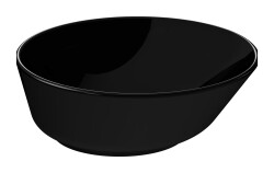 VitrA Geo Çanak lavabo 7421B070-0016 Yuvarlak - kompakt - 40x38 cm - armatür deliksiz - su taşma deliksiz - siyah 