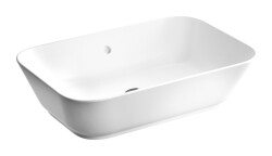 VitrA Geo Çanak lavabo 7425B003-0012 Dikdörtgen - 60x39 cm - armatür deliksiz - su taşma delikli - beyaz - 1