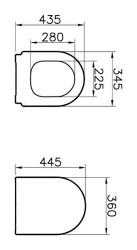 VitrA S50 Klozet kapağı 108-003-009 Duroplast - üstten sıkmalı - yavaş kapanır - metal menteşeli - beyaz - 4