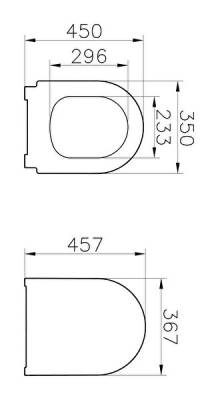 VitrA Integra Klozet kapağı 131-083-009 Slim - duroplast - üstten sıkmalı - yavaş kapanır - metal menteşeli - mat siyah - 2