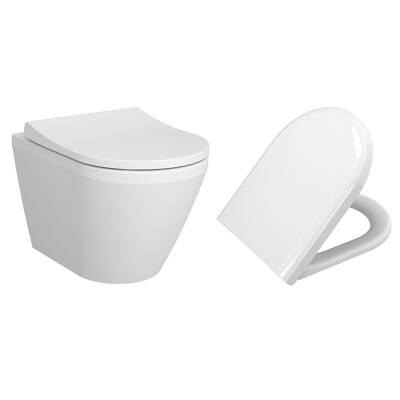 VitrA Integra Rim-Ex Asma Klozet ve Soft Kapak Takımı, Beyaz - 1