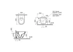 VitrA Integra Rim-Ex Asma Klozet ve Soft Kapak Takımı - Mat Beyaz - 3