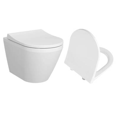 VitrA Integra Rim-Ex Asma Klozet ve Soft Kapak Takımı - Mat Beyaz - 1
