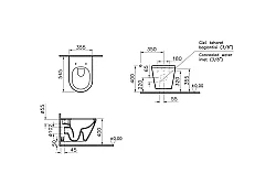 VitrA Integra Rim-Ex Asma Klozet ve Soft Kapak Takımı - Siyah - 2