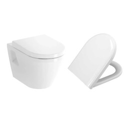 VitrA Integra Round Rim-Ex Asma Klozet ve Kapak Takımı, Beyaz - 1